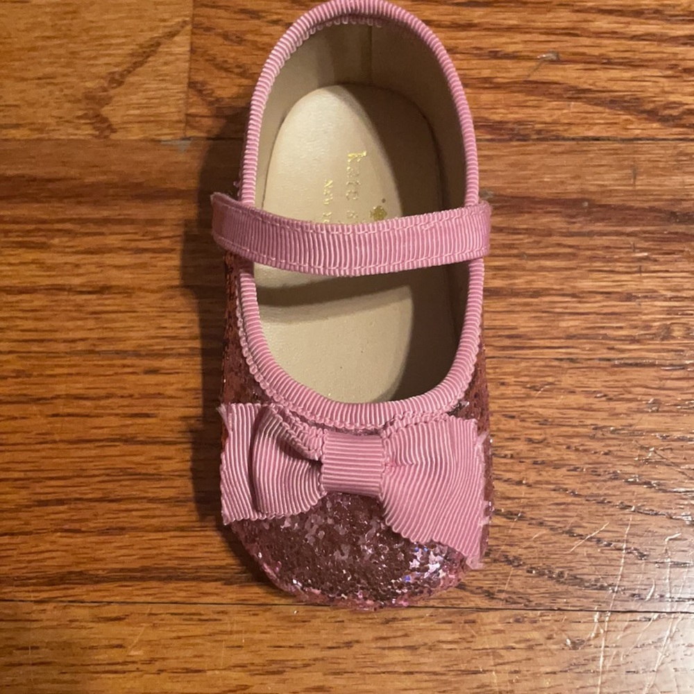 kate spade glitter mary jane crib shoes 4 - Picture 3 of 9